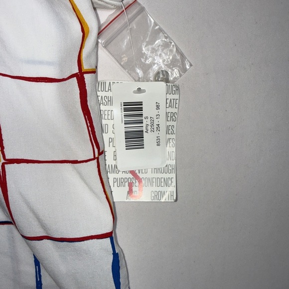 Lula Roe Women's Amy Geometric Pattern Check Blouse Tshirt Button Up Rayon Small - Picture 3 of 7